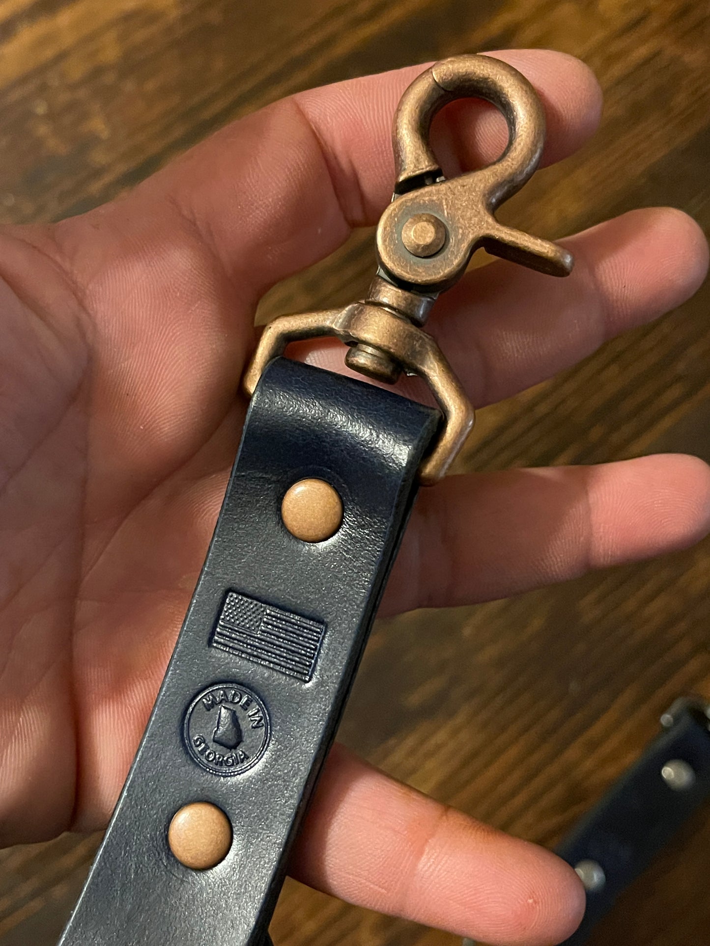 KC2 Keychain in Royal Blue & Antique Copper