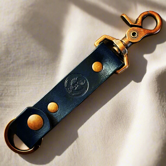 KC2 Keychain in Royal Blue & Antique Copper