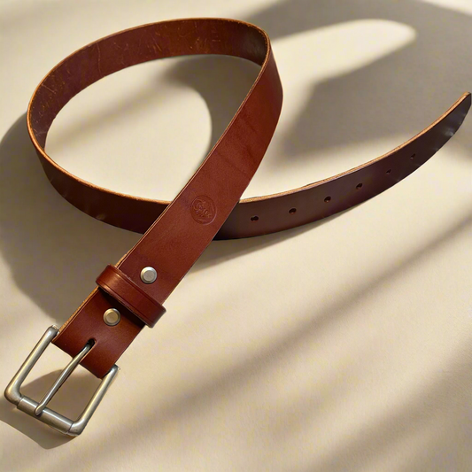 Rugged Single-Tongue Leather Belt